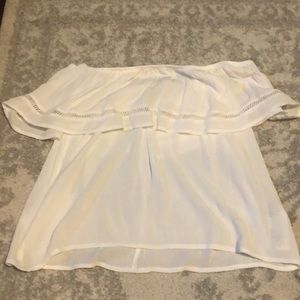 White Off the Shoulder Hollister Top